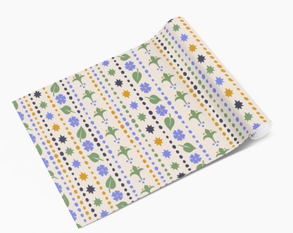 Blue Green Orange Linear Symbols Design Self Adhesive Vinyl