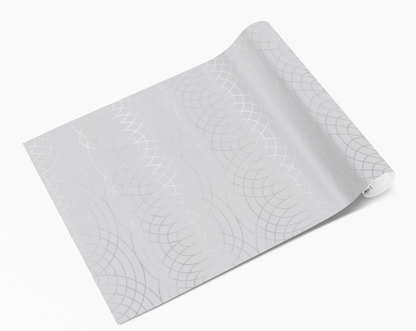Silvery Interlocking Circles Vinyl Furniture Wrap