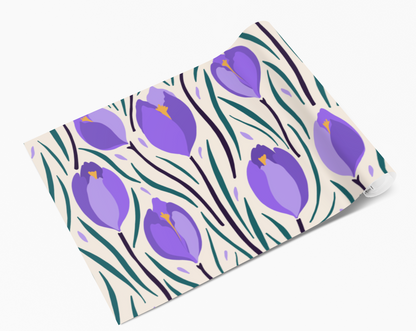 Purple Tulip Flowers Self Adhesive Vinyl