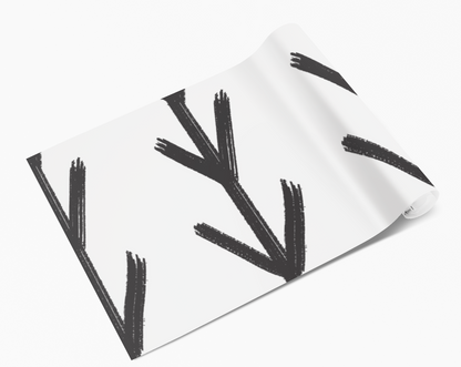 Black & White Arrow Lines Vinyl Furniture Wrap