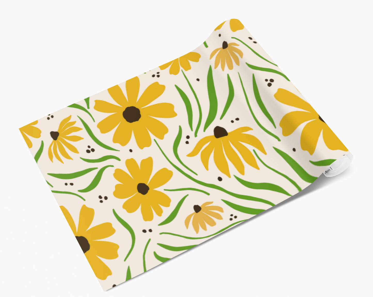 Yellow Daisy Flowers Self Adhesive Vinyl