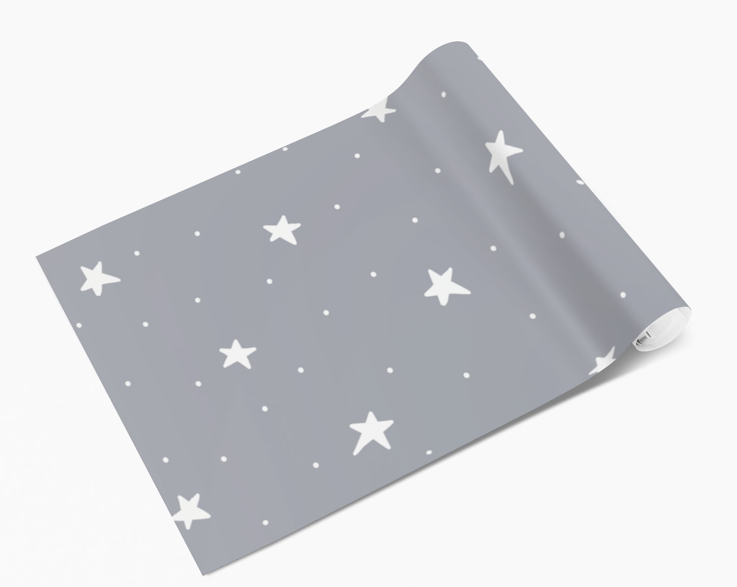 Grey and Mini White Stars Self Adhesive Vinyl