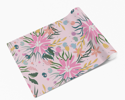 Baby Pink Floral Spray Vinyl Furniture Sticker