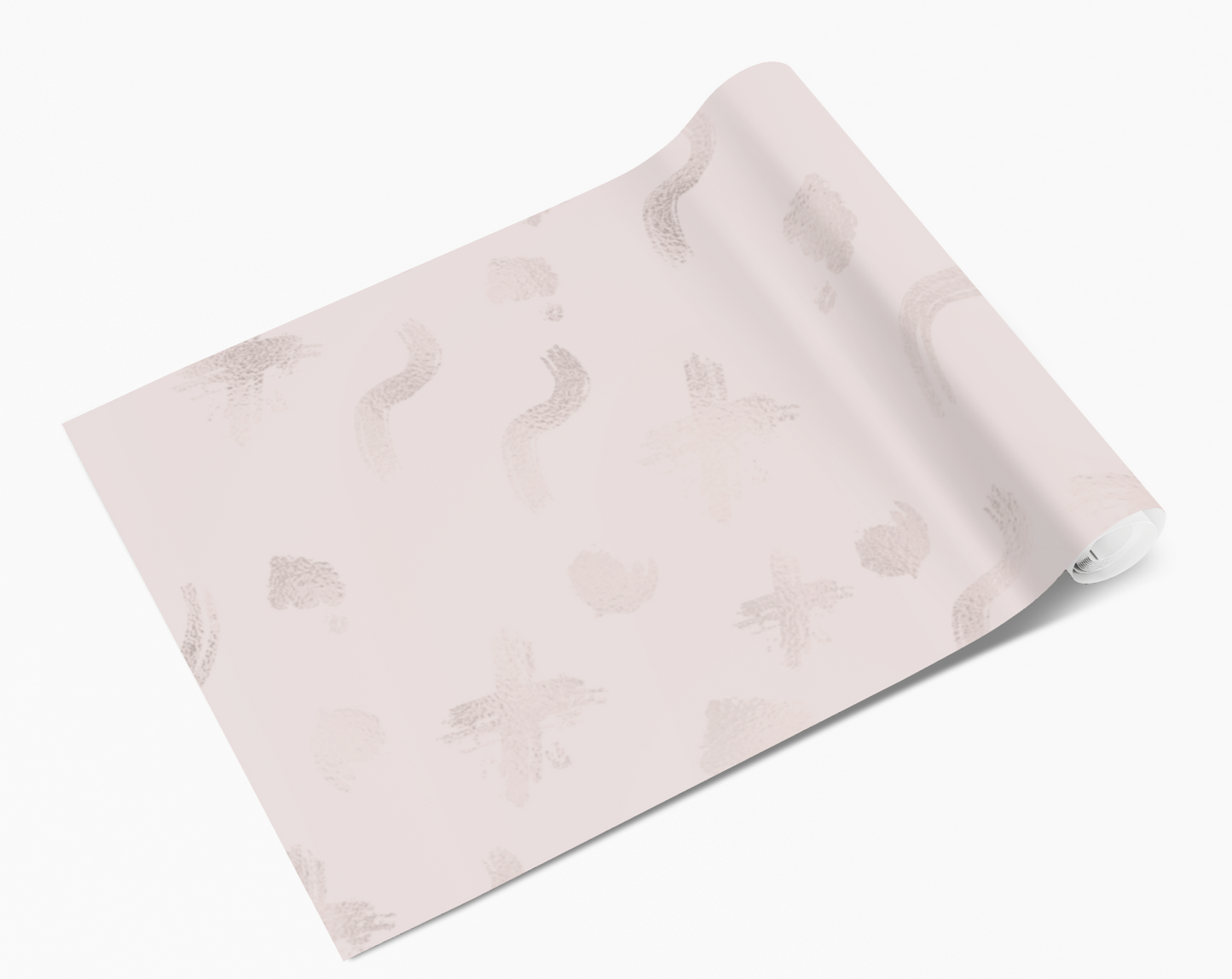 Dusky Pink Wiggles Crosses Self Adhesive Vinyl