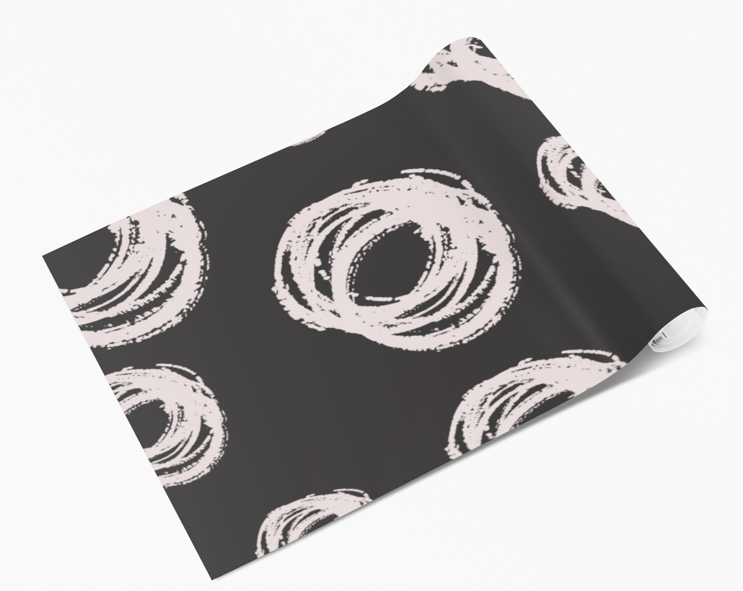 Black & Cream Doodle Circles Self Adhesive Vinyl