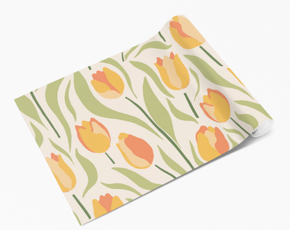 Orange Tulips Floral Vinyl Furniture Sticker