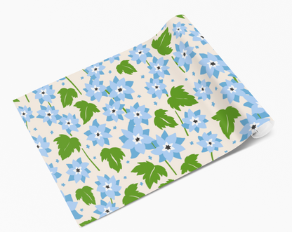 Baby Blue Little Dahlia Flowers Vinyl Adhesive Vinyl