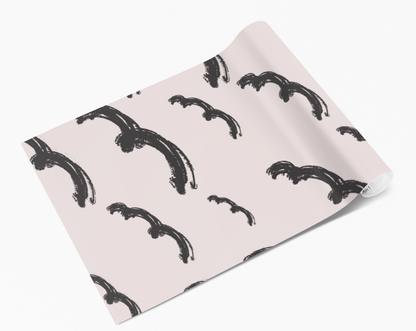 Black Doodle Squiggles Lines Self Adhesive Vinyl