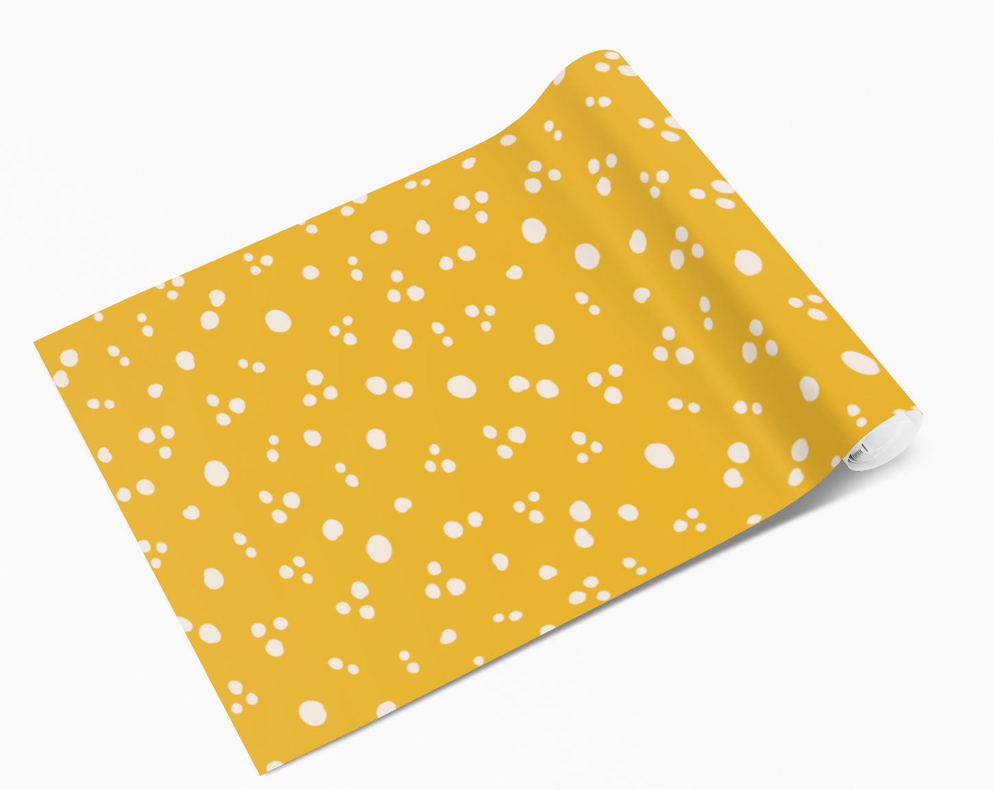 Mustard Ditsy Dots Vinyl Furniture Sticker