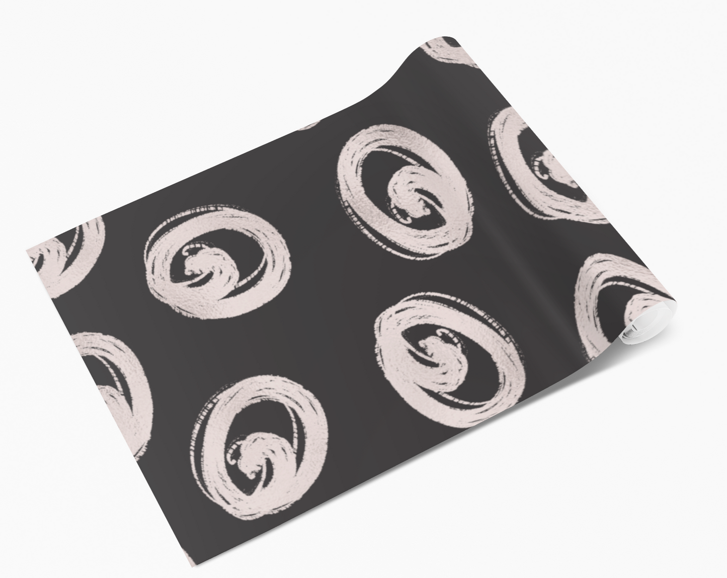 Black & Cream Doodle Swirl Circles Self Adhesive Vinyl