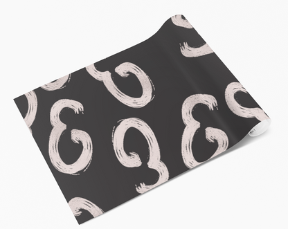 Black & Cream Doodle Ampersand Symbol Self Adhesive Vinyl