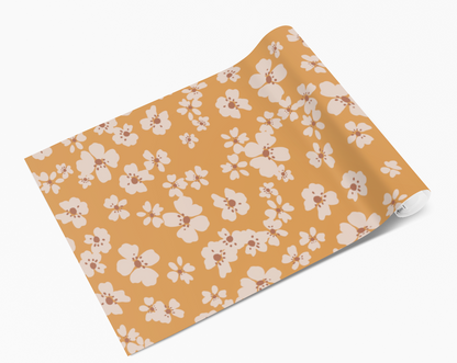 Orange/White  Mini Flower Petals Self Adhesive Vinyl