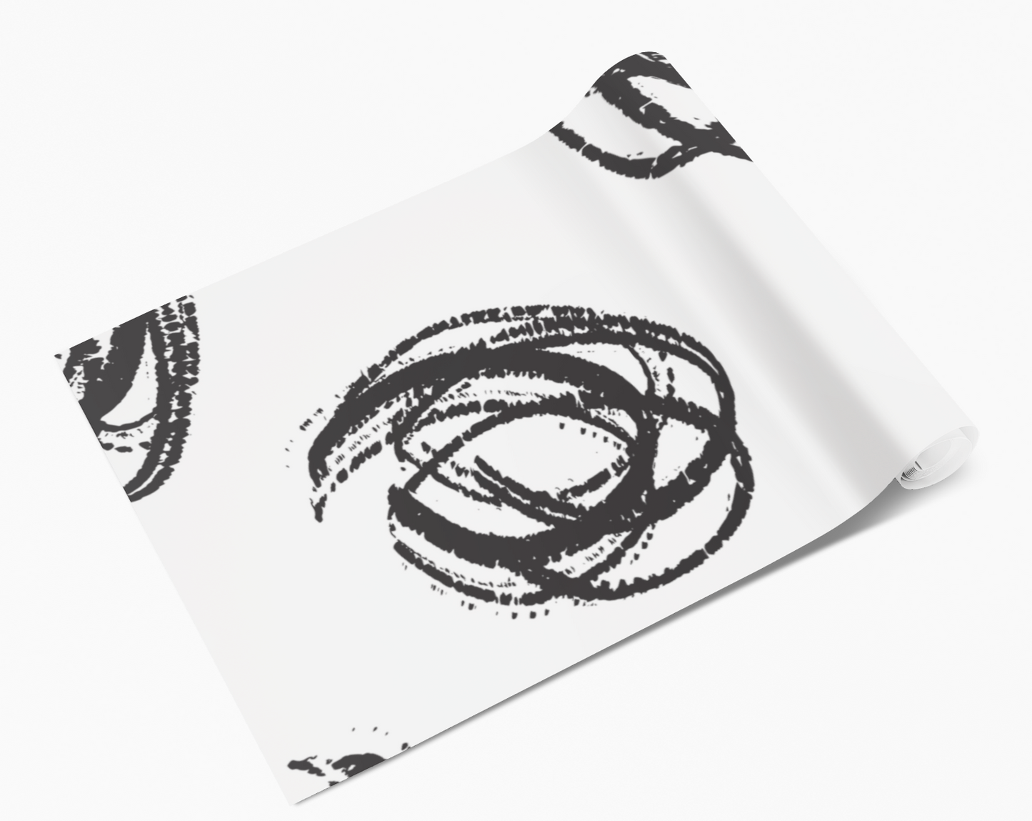 Black & White Scribble Circles Self Adhesive Vinyl