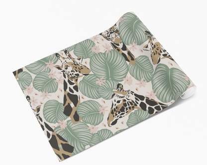 Giraffe Head Banana Leaf Safari Self Adhesive Vinyl