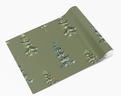 Forest Green Fir Trees Vinyl Furniture Wrap