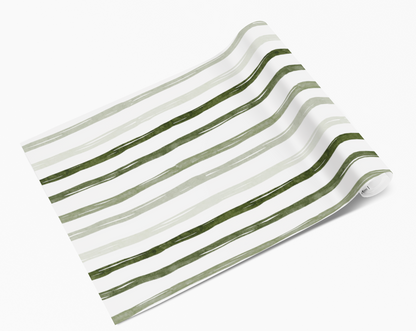Light Green Ombre Stripes Vinyl Furniture Sticker