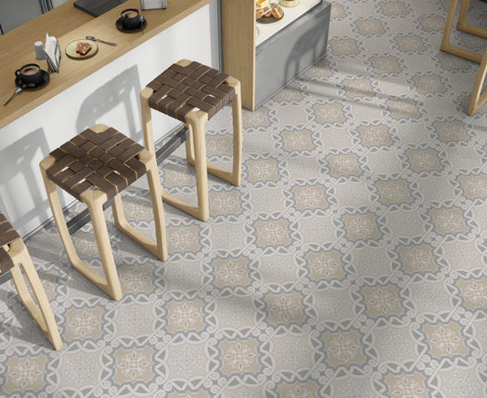 Neutral Interlink Design Removable Tile Stickers