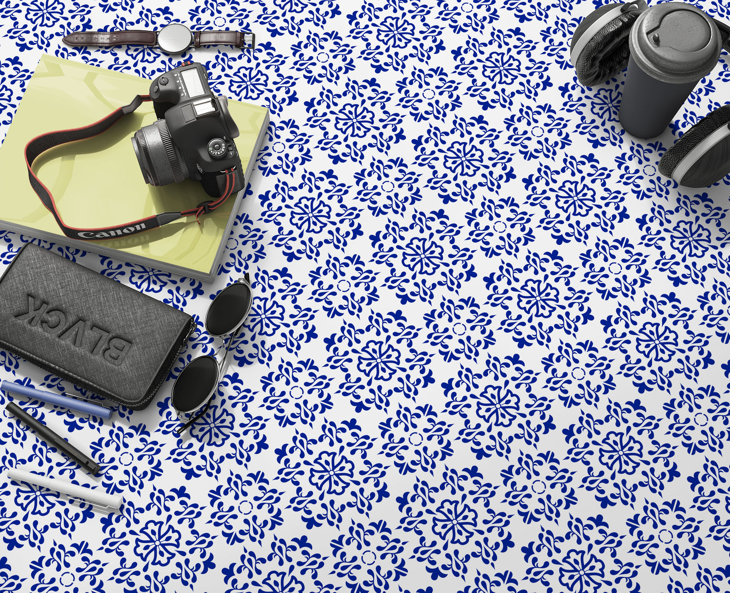 Blue & White Spanish Style Peel & Stick Tile Stickers