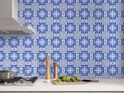 Cornflower Blue Frosted Flake Floor & Wall Tile Stickers