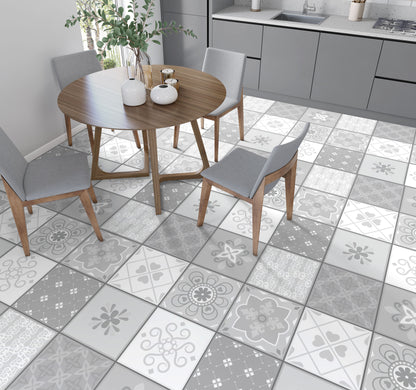 Grey Mixed Mosaic Spanish Removable Tile Stickers