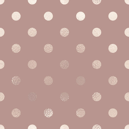 Blush Pink Metallic Effect Spots Dots Vinyl Furniture Sticker