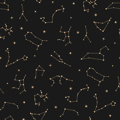 Black Constellations Stars Astrology Vinyl Furniture Sticker