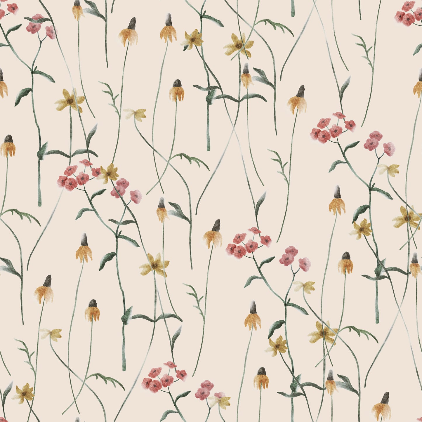 Buttercups Daisy Chains Mini Flowers Self Adhesive Vinyl