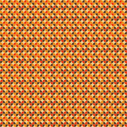 Retro Orange Quarters Self Adhesive Vinyl