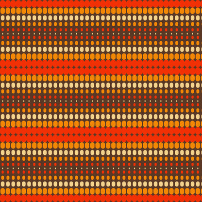 Groovy Retro Brown Warm Print Self Adhesive Vinyl