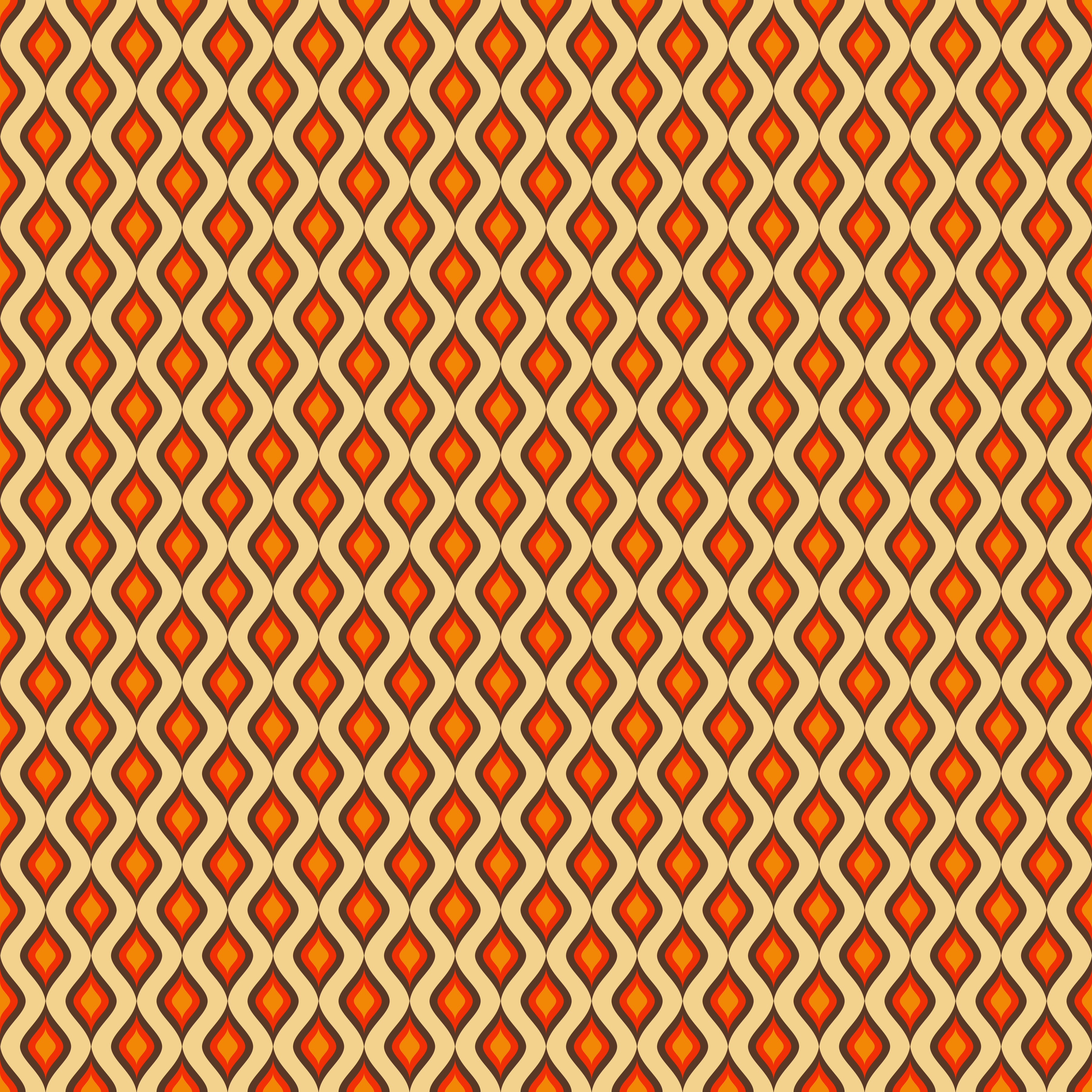 Wavy Groovy Warm Orange Vinyl Furniture Wrap