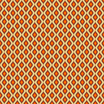 Wavy Groovy Warm Orange Vinyl Furniture Wrap