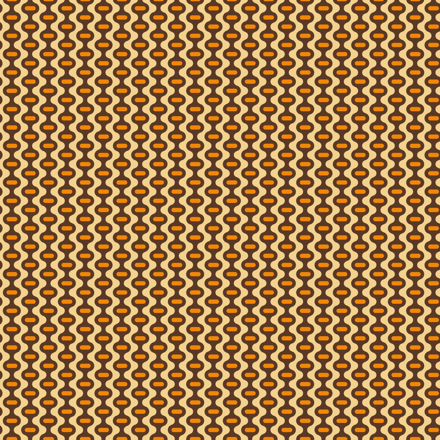 Brown Beige Bobble String Retro Print Self Adhesive Vinyl