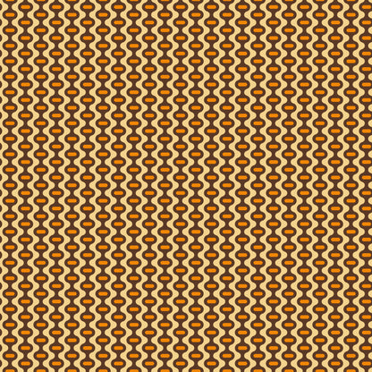 Brown Beige Bobble String Retro Print Self Adhesive Vinyl