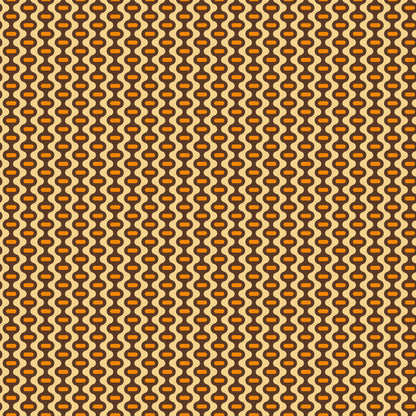 Brown Beige Bobble String Retro Print Self Adhesive Vinyl