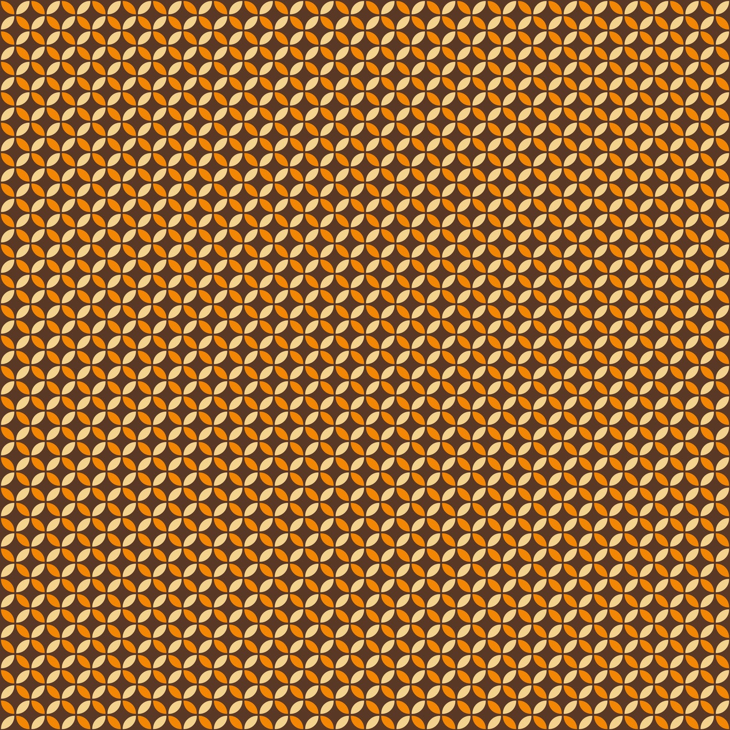 Brown Geometric Petal Shape Print Vinyl Furniture Sticker