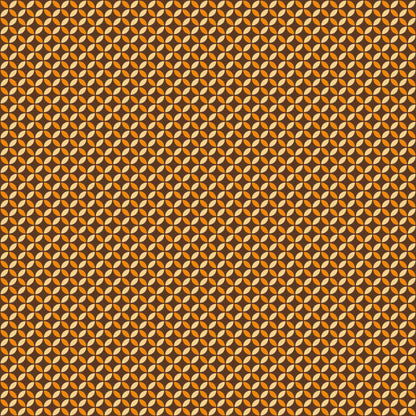 Brown Geometric Petal Shape Print Vinyl Furniture Sticker