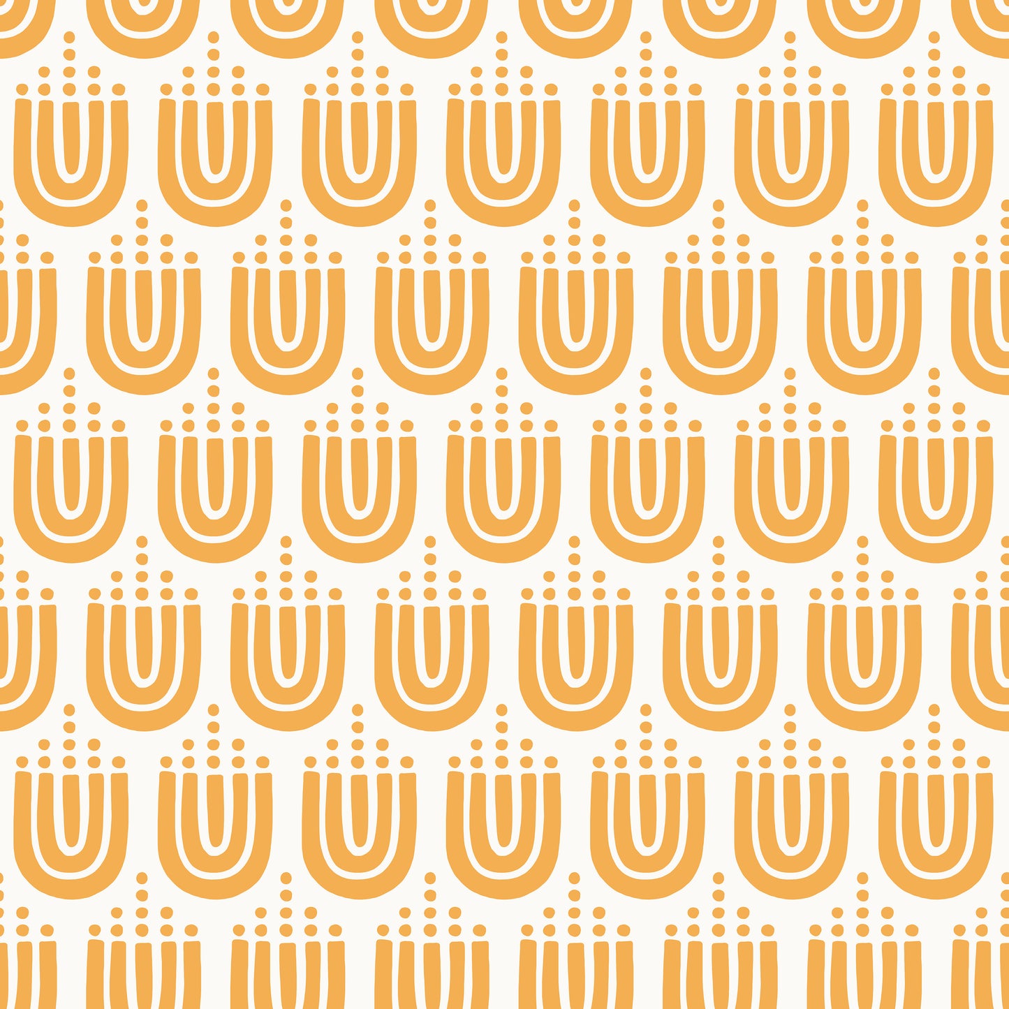 Orange Arch Dots Pattern Furniture Vinyl Wrap