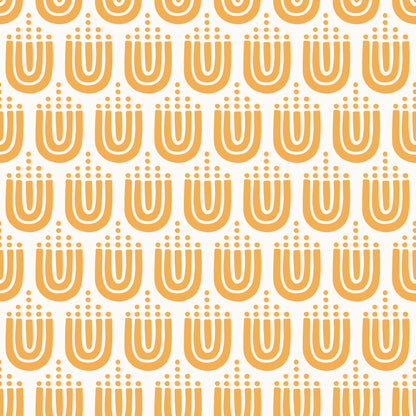 Orange Arch Dots Pattern Furniture Vinyl Wrap