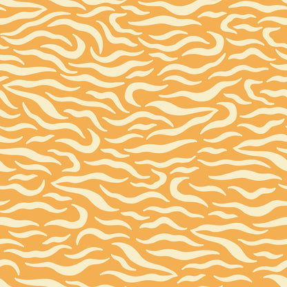 Orange Wavy Lines Furniture Wrap