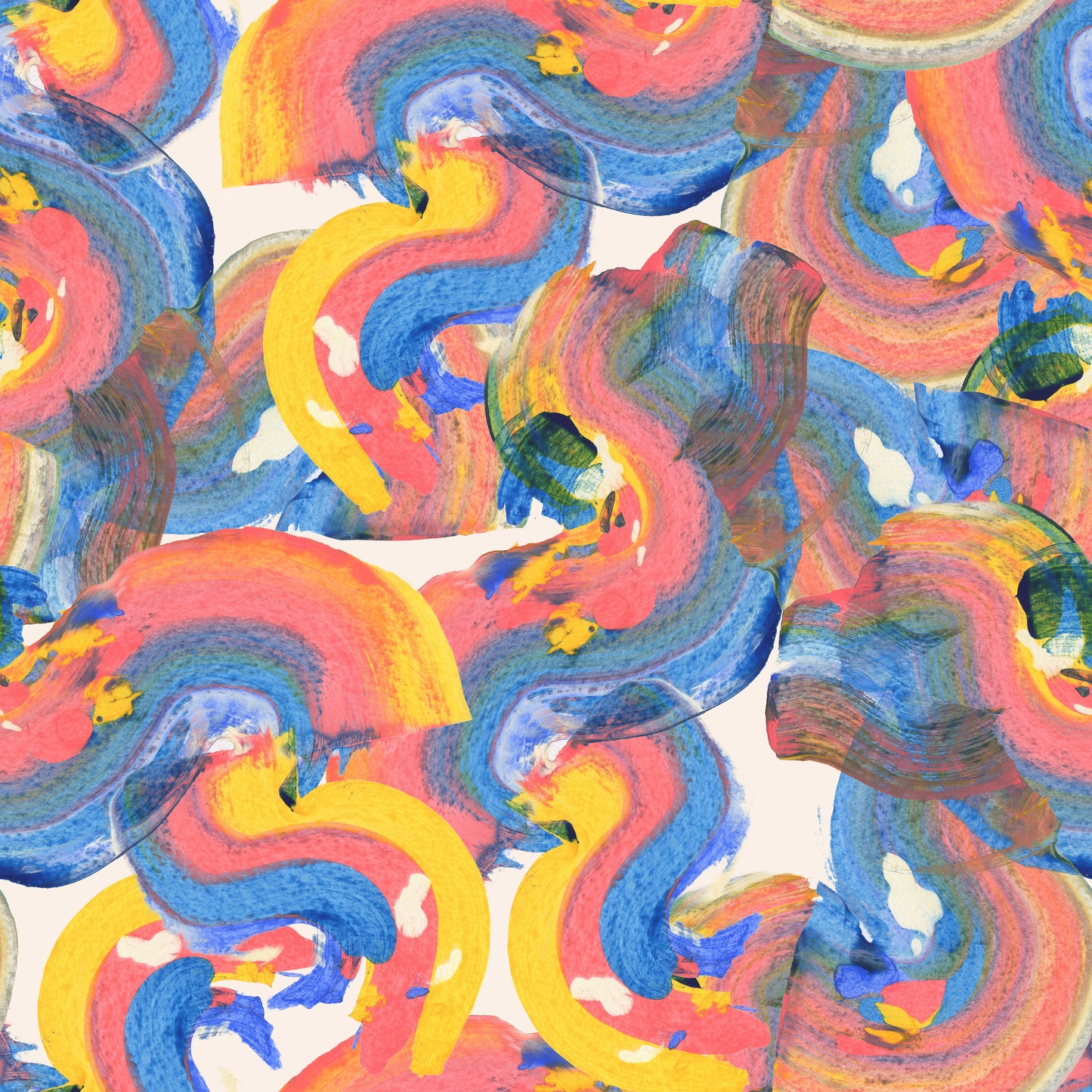 Arty Paintbrush Stroke Watercolour Swirls Self Adhesive Wrap