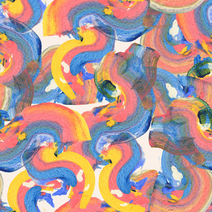 Arty Paintbrush Stroke Watercolour Swirls Self Adhesive Wrap