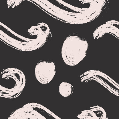 Black & Pale Pink Swirls & Spots Vinyl Furniture Wrap