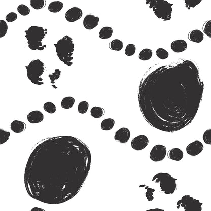 Black & White Wavy Spots Self Adhesive Vinyl