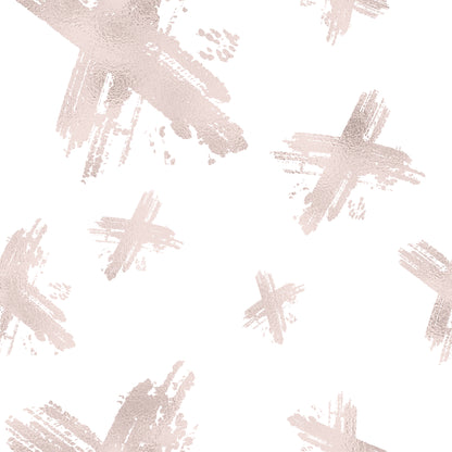 White & Pink Brushed Crosses Self Adhesive Vinyl