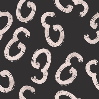 Black & Cream Doodle Ampersand Symbol Self Adhesive Vinyl