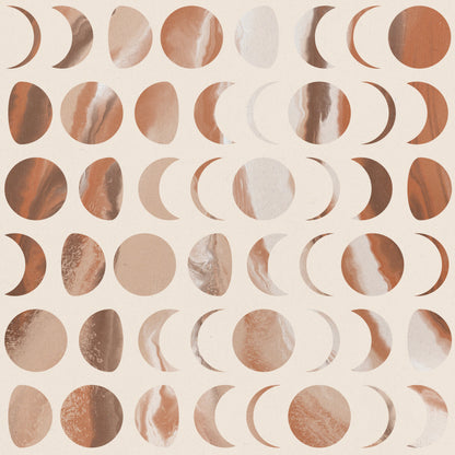 Light Brown Moon Eclipse Vinyl Furniture Sticker