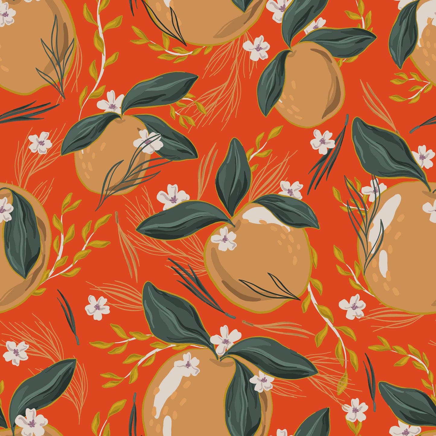 Orange Peach Fruits Vinyl Furniture Wrap