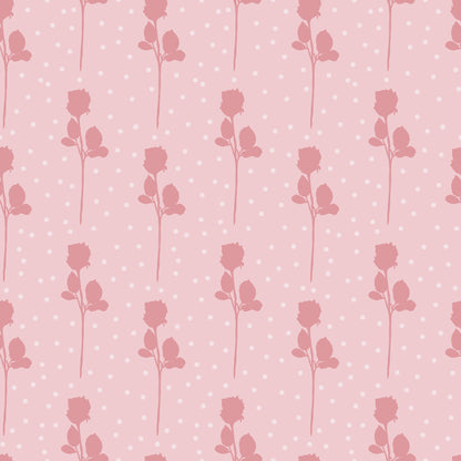 Pastel Pink Rose Buds Self Adhesive Vinyl