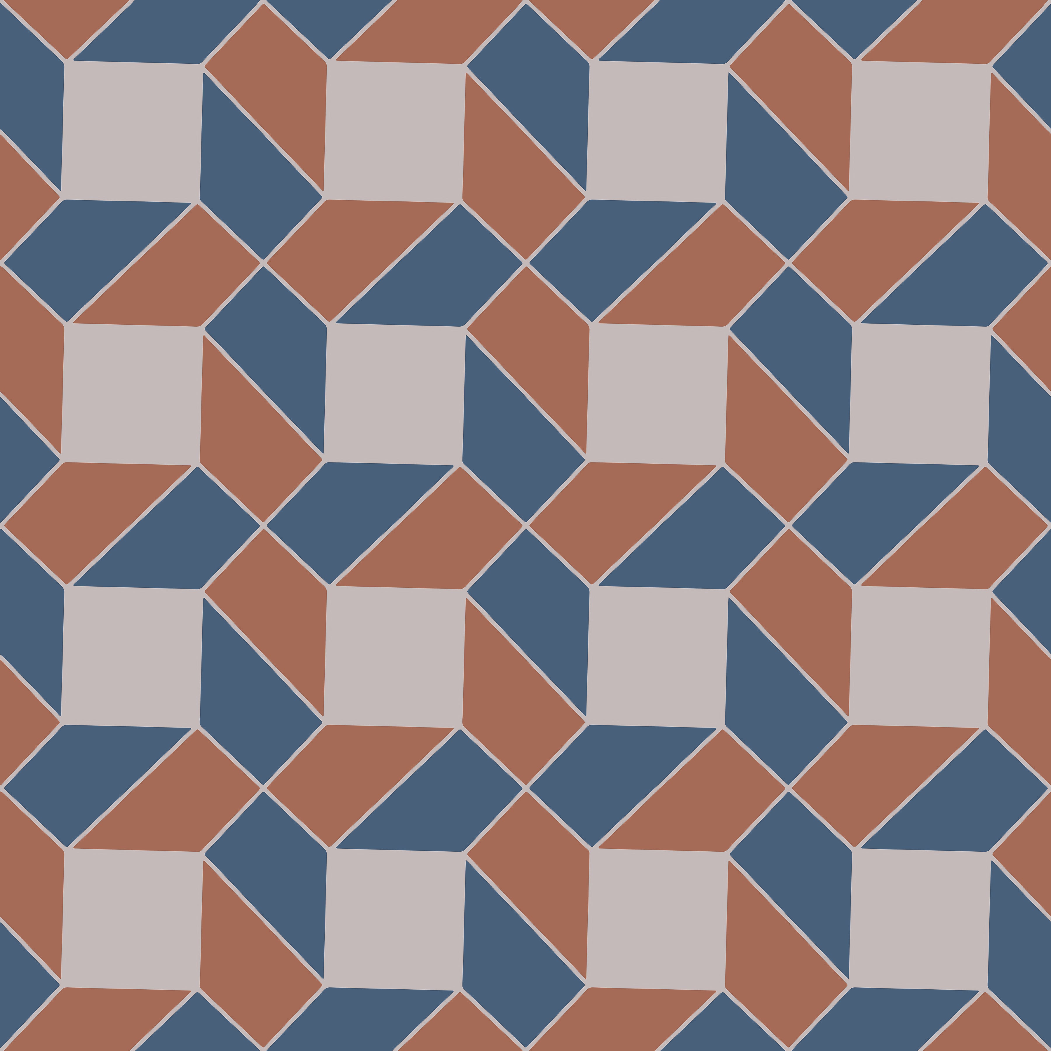 Chain Tile Pattern Brown/Blue Chain Tile Pattern Self Adhesive Vinyl