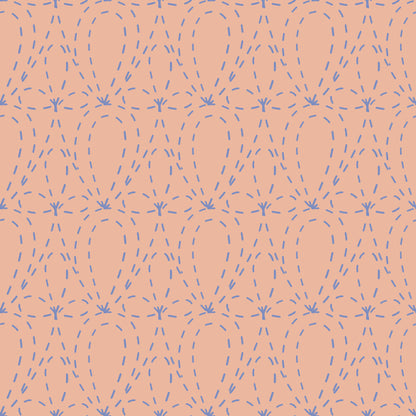 Peach Dotty Loops Self Adhesive Wrap
